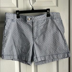 d. jeans Blue and White Lightweight Denim Shorts 2 Rear Pockets Sz 16